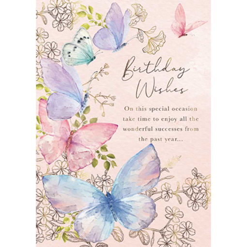 Picture of BIRTHDAY WISHES BUTTERFLY CARD